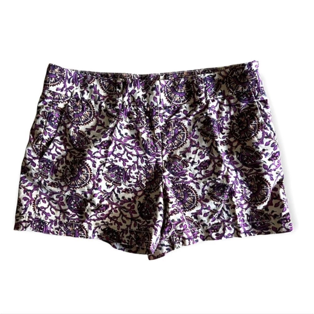 LOFT paisley print purple off whiteLightweight, breathable, & super cute shorts